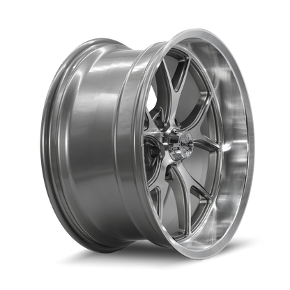 RIDLER RIDLER 661 661 GLOSS GREY WITH DIAMOND CUT FACE AND LIP 20X10 5-127 0MM 83.82MM