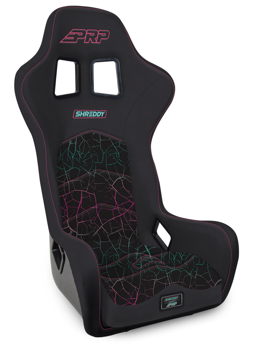 Shreddy Edition Alpha Composite Seat, Extra Wide, Cracked Black