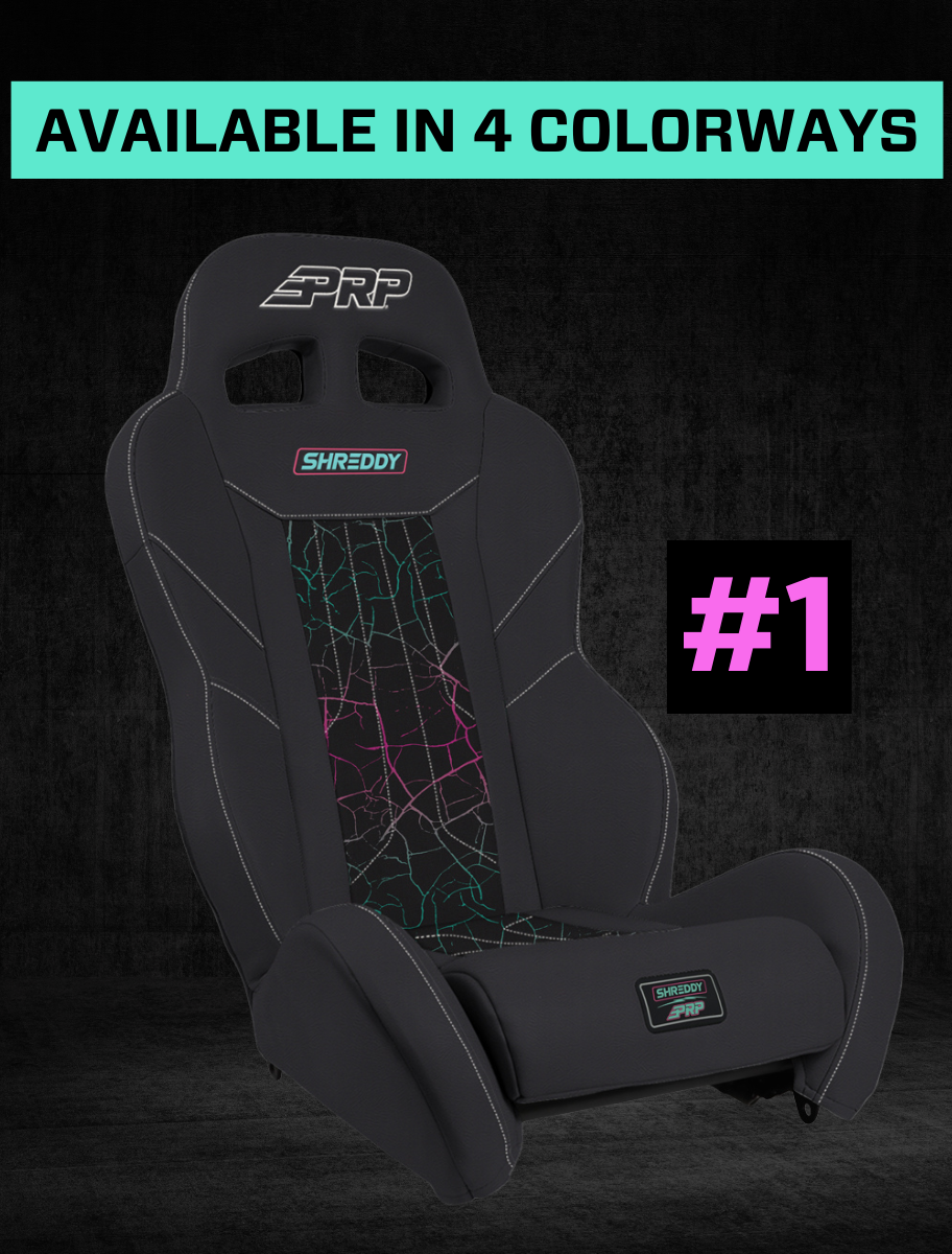 Shreddy Edition XCR Suspension Seat, Cracked Black
