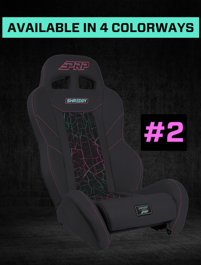 Shreddy Edition XCR Suspension Seat, Cracked Black