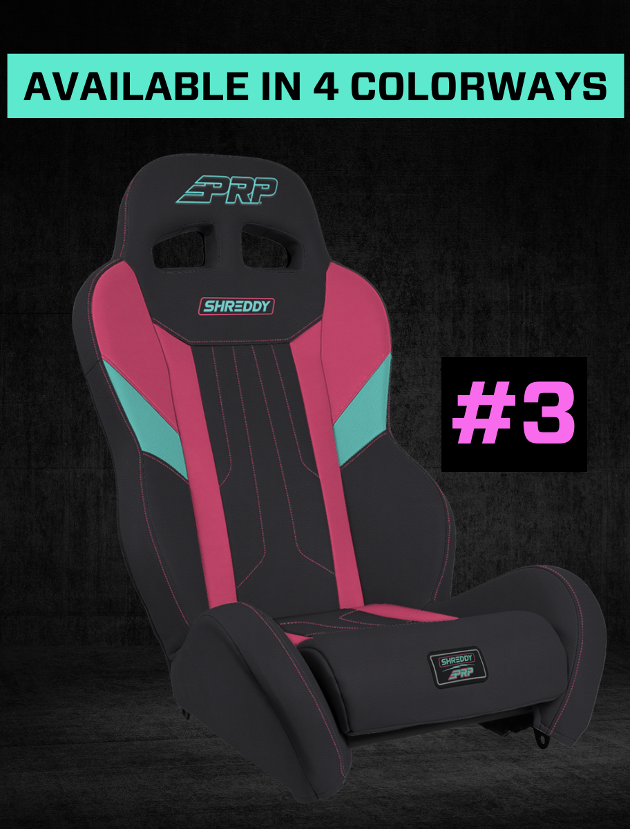 Shreddy Edition XCR Suspension Seat, Cracked Black