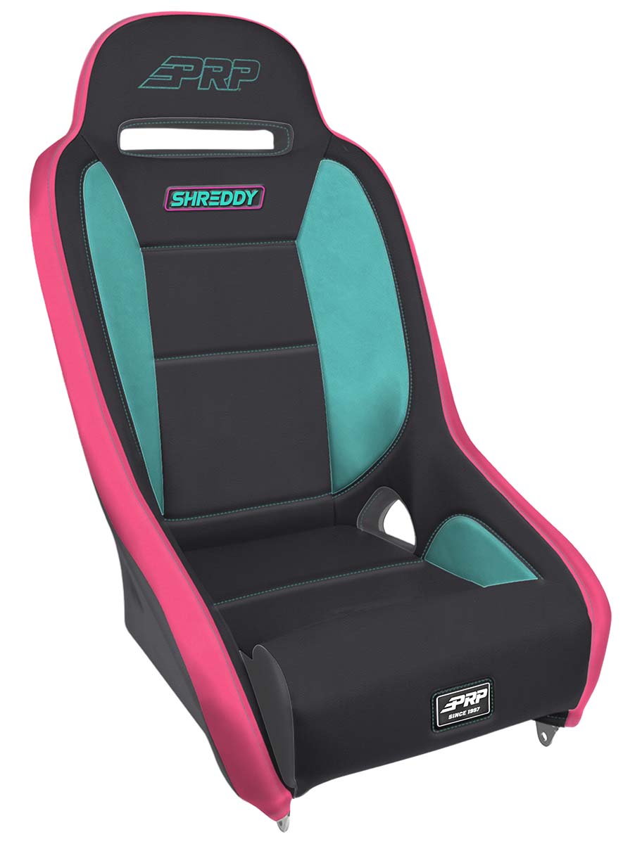 Shreddy Comp Elite Suspension Seat; Black, Pink and