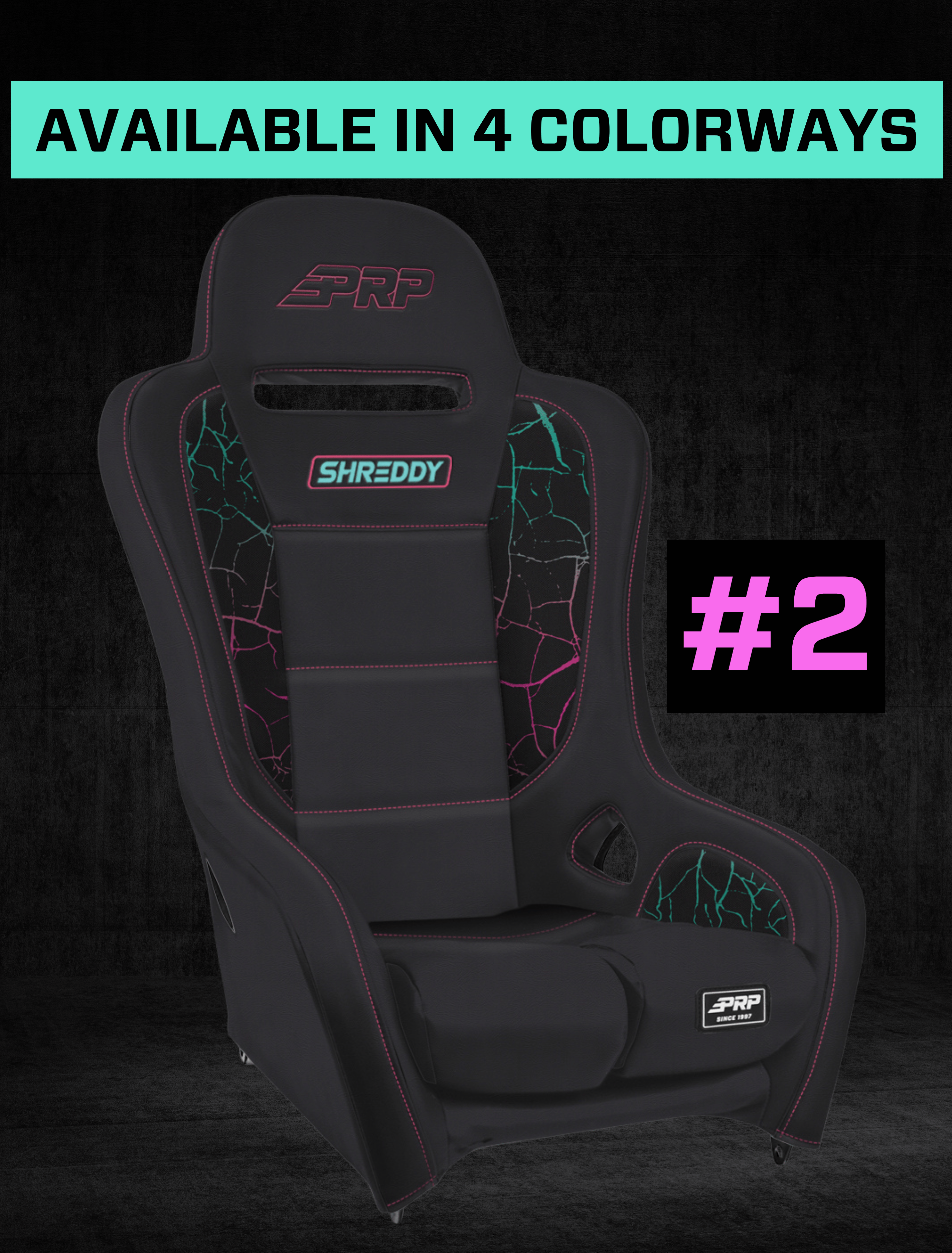 Shreddy Podium Suspension Seat; Black and