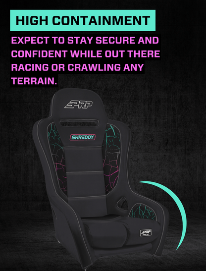 Shreddy Podium Suspension Seat; Black and