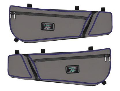 PRP Shreddy Front Door Bag with Knee Pad for Can-Am Maverick X3 (Pair), Black and Pink