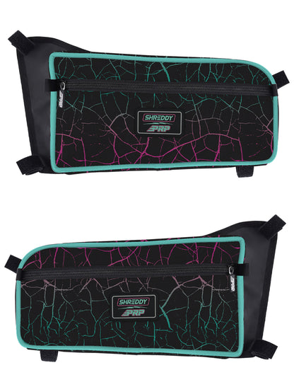 PRP Shreddy Rear Door Bags for Can-Am Maverick X3 (Pair), Black and Pink