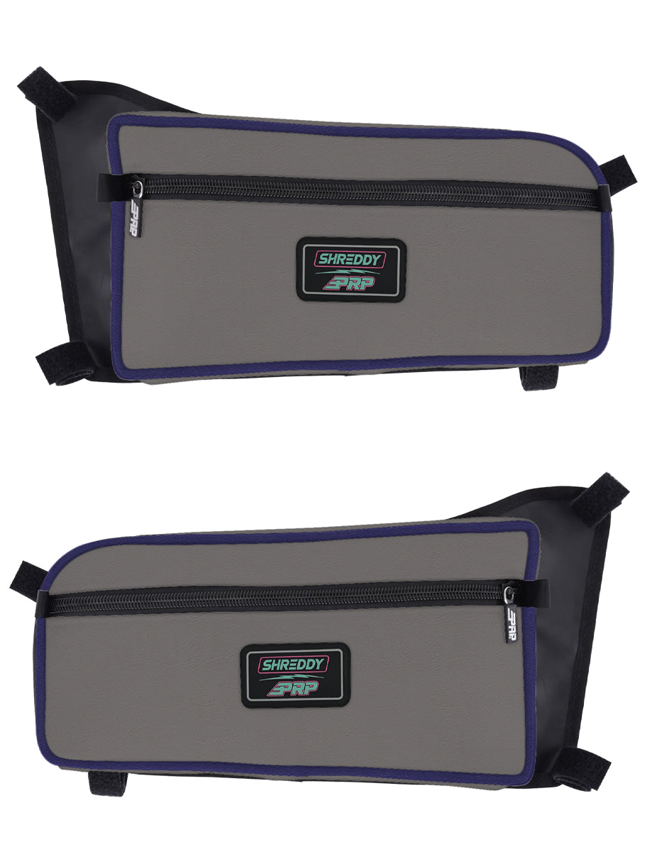 PRP Shreddy Rear Door Bags for Can-Am Maverick X3 (Pair), Black and Pink