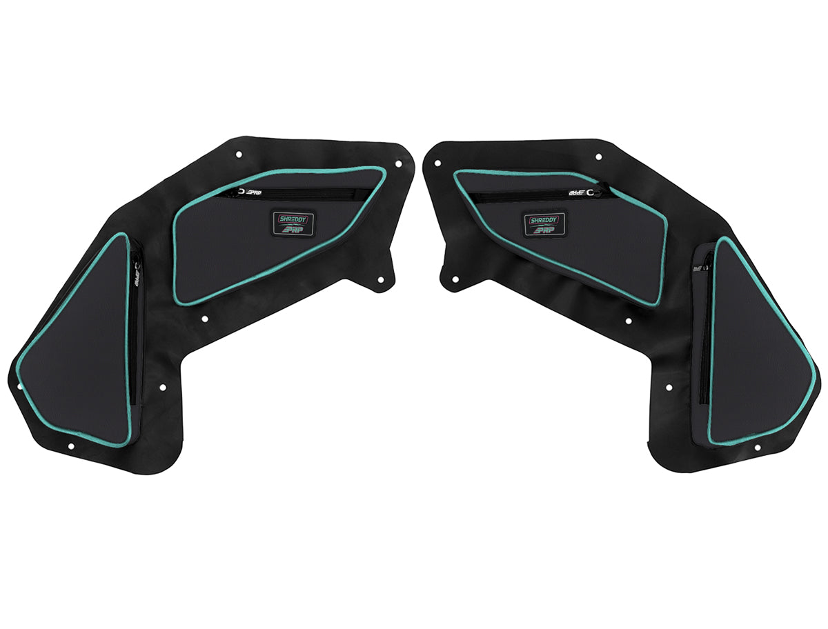 PRP Shreddy Rear Door Bags for Polaris RZR PRO XP4, PRO R4, Turbo R4 (Pair), Black and Pink