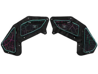 PRP Shreddy Rear Door Bags for Polaris RZR PRO XP4, PRO R4, Turbo R4 (Pair), Black and Pink