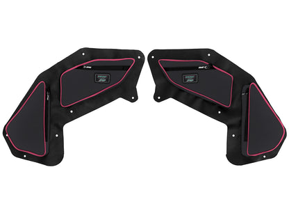 PRP Shreddy Rear Door Bags for Polaris RZR PRO XP4, PRO R4, Turbo R4 (Pair), Black and Pink