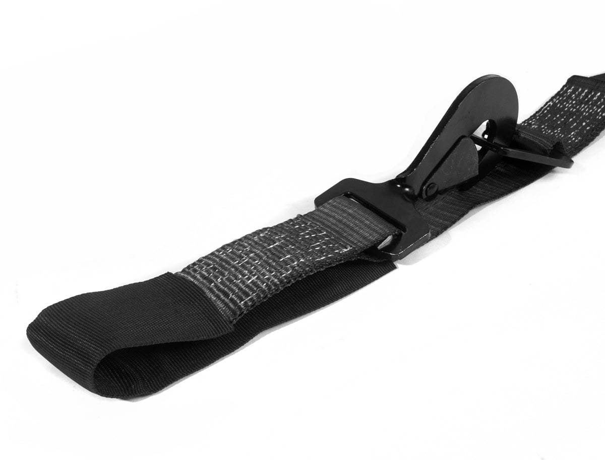 2" x 10' Ratchet Tie Down w/ Twisted Snap Hooks & Axle Strap Combo, Black - SpeedStrap