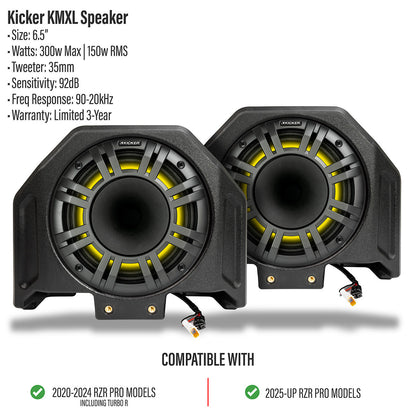 2020-2026 Polaris® RZR Pro R / Turbo R / Pro S / Pro XP 6.5" Rear-Hump Speaker-Pods