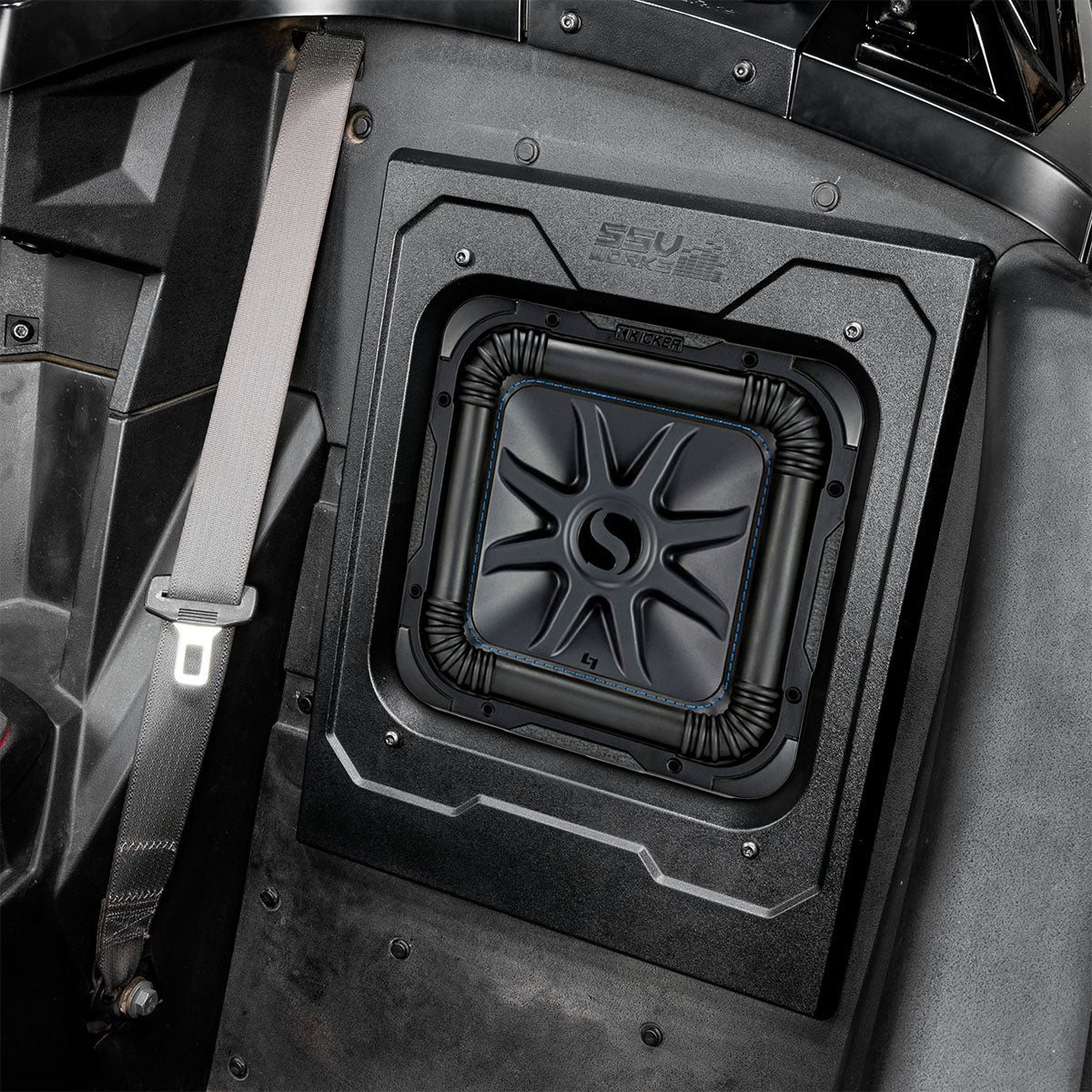 SSV Works Polaris Slingshot 10" subwoofer with Kicker L7 sub