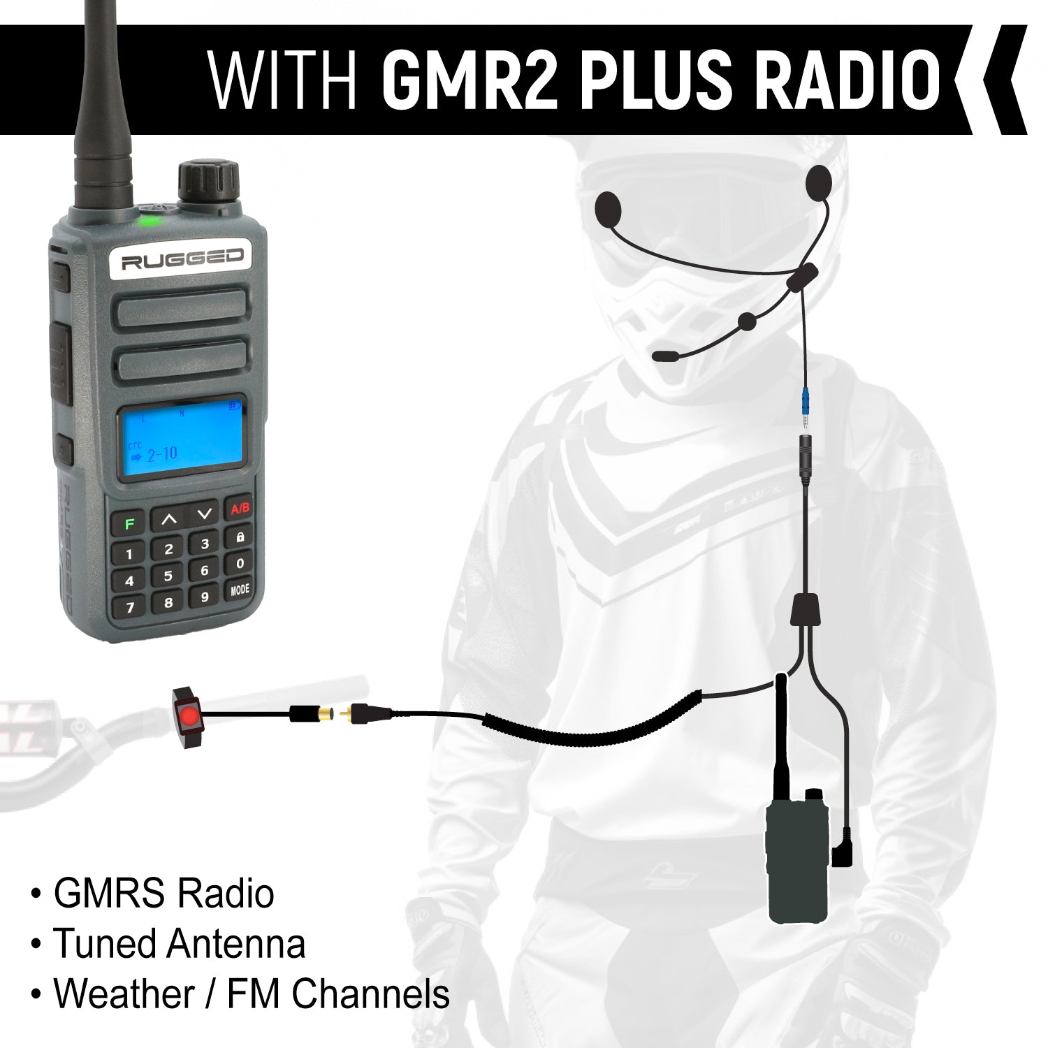 SUPER SPORT Complete Motorcycle Communication Kit with Lightweight SPORT Cables
