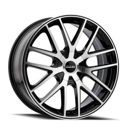 TOUREN TOUREN TR60 3260 GLOSS BLACK MACHINED 18X8 5-108/5-114.3 40MM 72.62MM