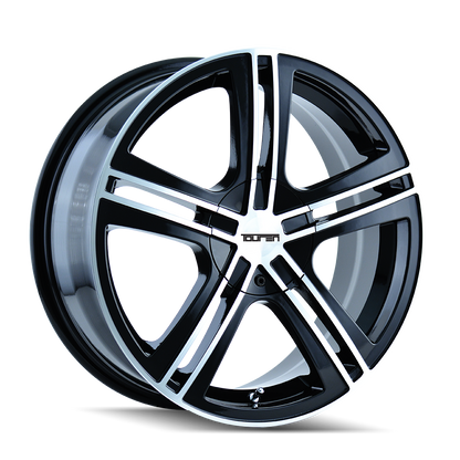 TOUREN TOUREN TR62 3262 GLOSS BLACK MACHINED 16X7 5-100/5-114.3 40MM 72.62MM