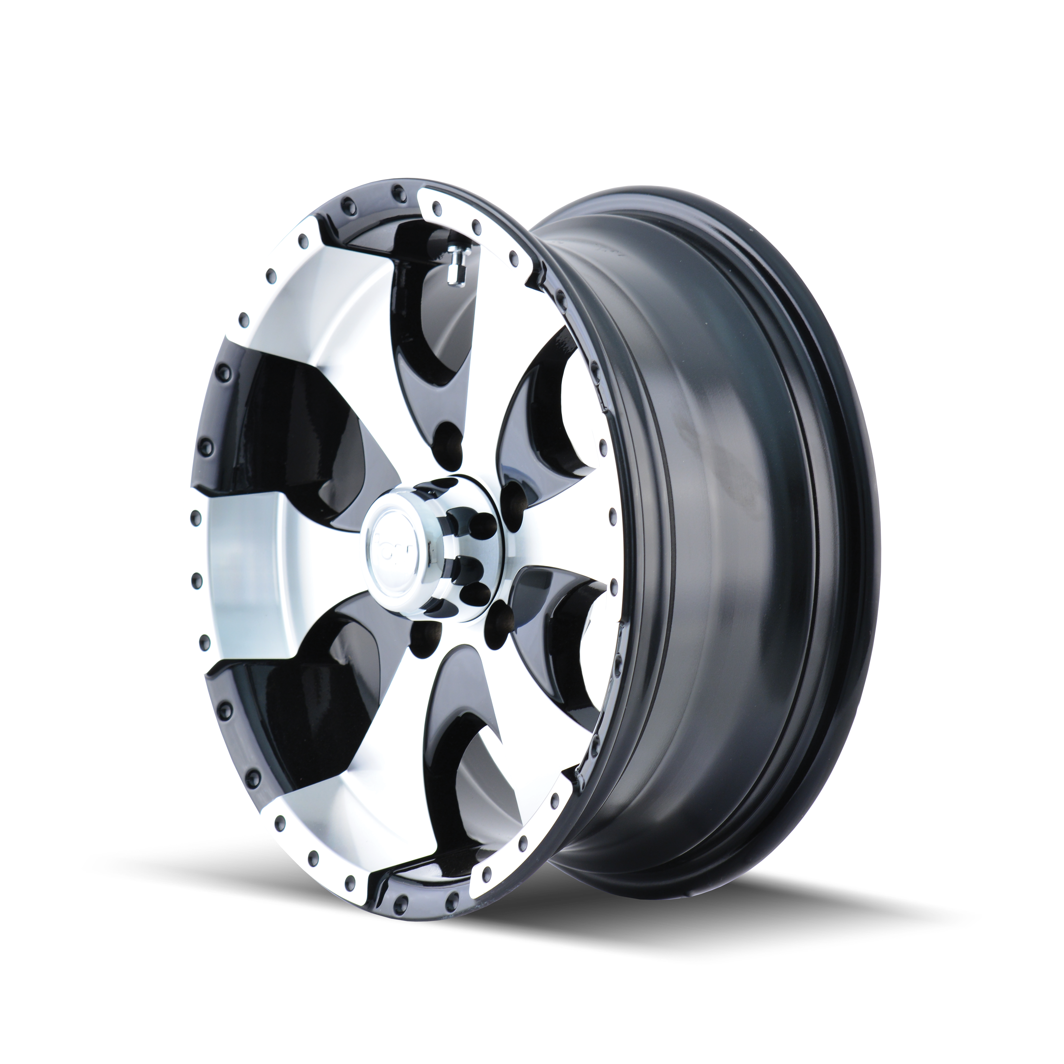 ION ALLOY ION TRAILERWHEELS 136 GLOSS BLACK MACHINED 15X6 5-114.3 0MM 83.82MM