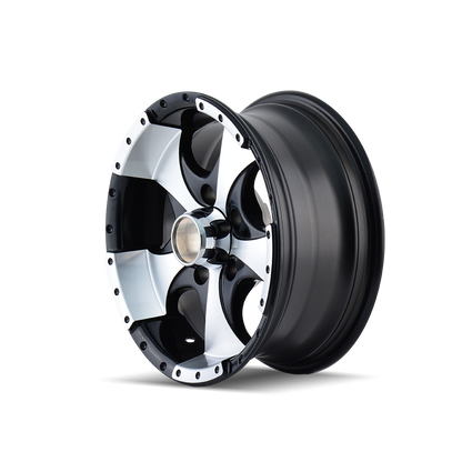 ION ALLOY ION TRAILERWHEELS 136 GLOSS BLACK MACHINED 15X6 6-139.7 0MM 108MM