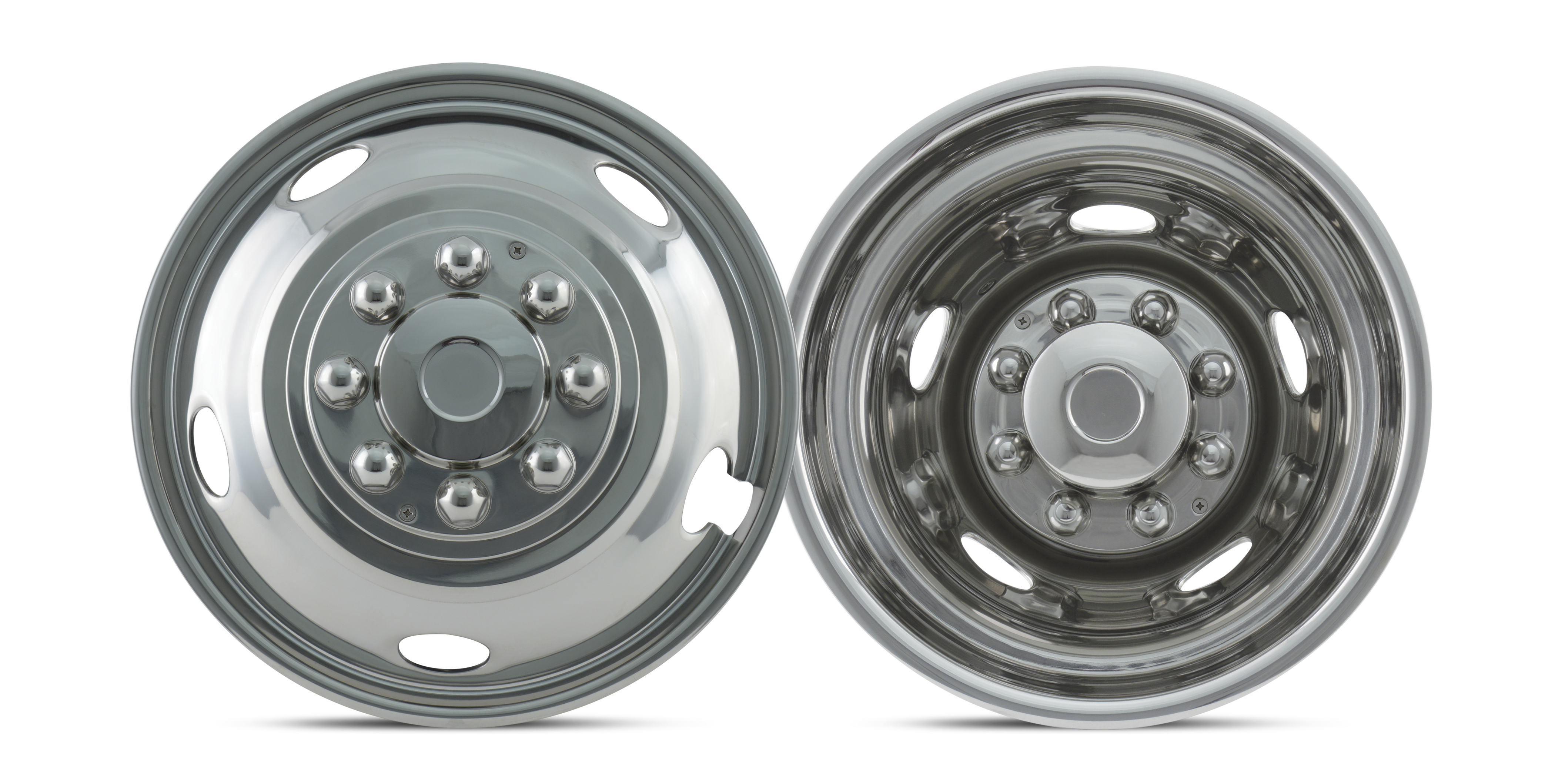 Mr Lugnut 17" STAINLESS STEEL DODGE 8-LUG TOP LUG INSTALL DUALLY SET