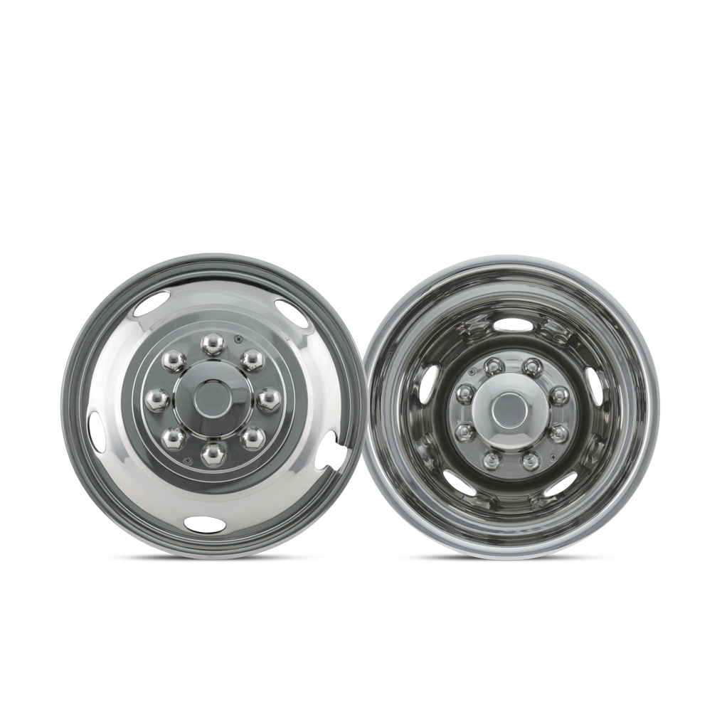 Mr Lugnut 17" STAINLESS STEEL FORD 8-LUG TOP LUG INSTALL DUALLY SET