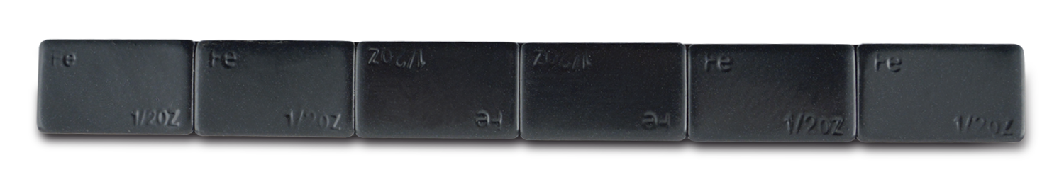 Mr Lugnut 1 OZ. BLACK STEEL STICK-ON WEIGHTS 15 STRIPS/6OZ PER STRIP