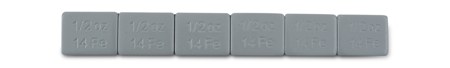 Mr Lugnut 1 OZ. GREY STEEL STICK-ON WEIGHTS 15 STRIPS/6OZ PER STRIP