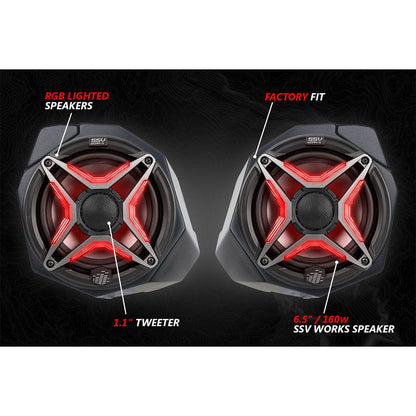 Polaris Ranger XP 1000 6.5" Front Speaker Pods