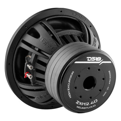 DS18 12in 1000 Watts RMS 4 ohm DVC High Excursion Subwoofer