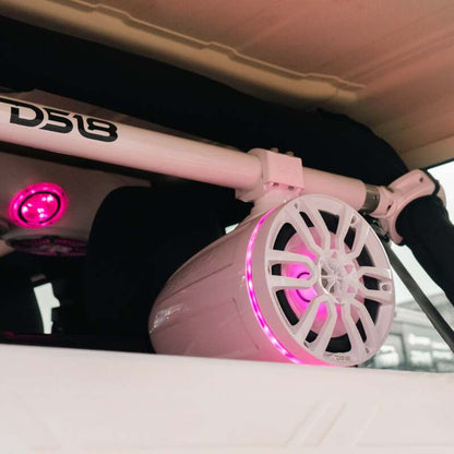 DS18 Marine And Powersports Towers 8in 125 Watts RMS RGB LED Lights Red