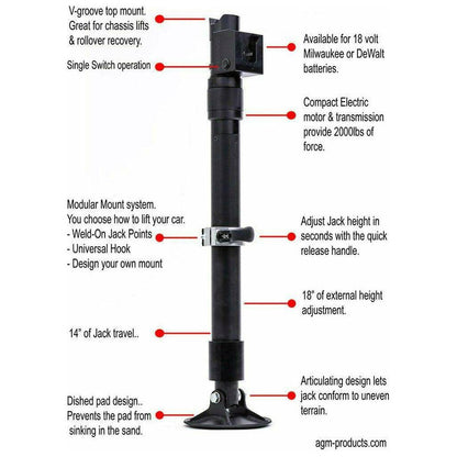 Electric Jack with Universal Hook