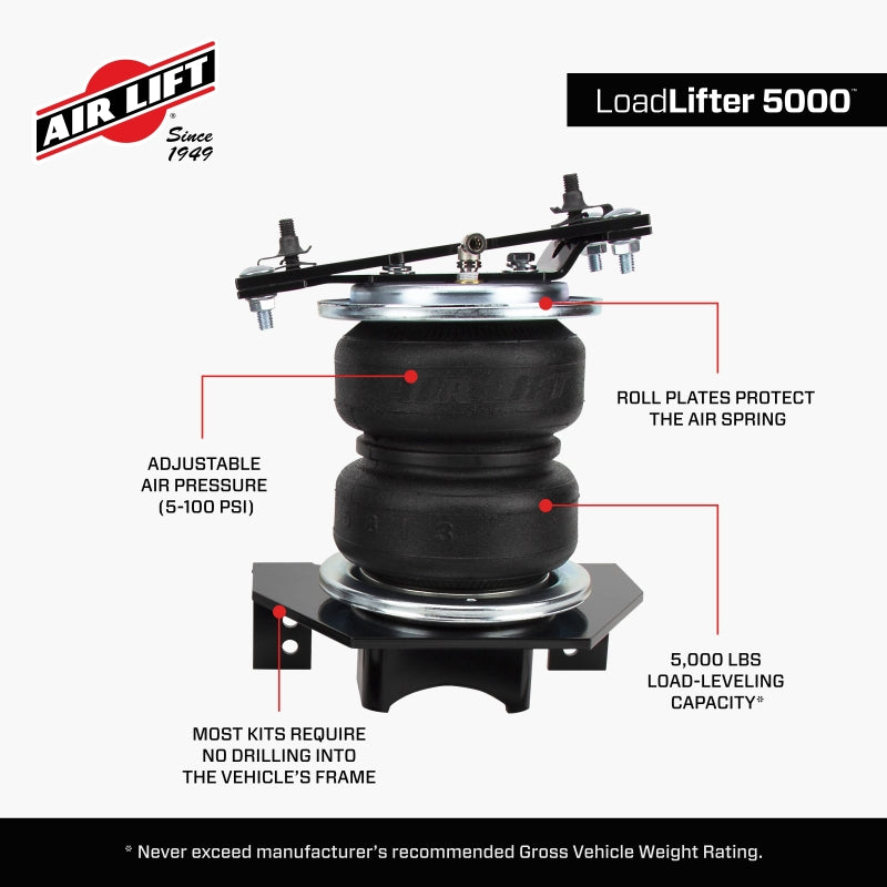 Air Lift LoadLifter 5000 Rear Air Spring Kit for 94-18 Ford F-450 Super Duty