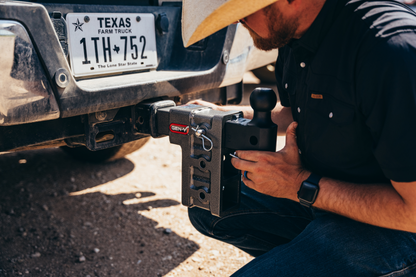 Gen-Y Mega Duty 2.5in Shank 6in Drop 3.5K TW 32K Hitch w/GH-0161 Dual-Ball/Pintle Lock