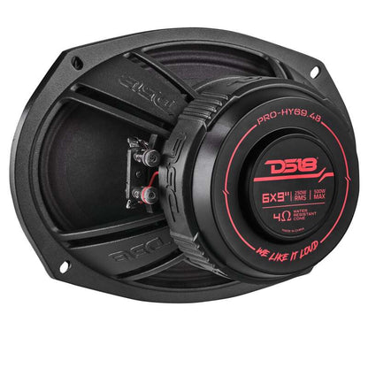 DS18 6x9in 250 Watts RMS 4 ohm Mid-Range Loudspeaker w/ Water Resistant Cone
