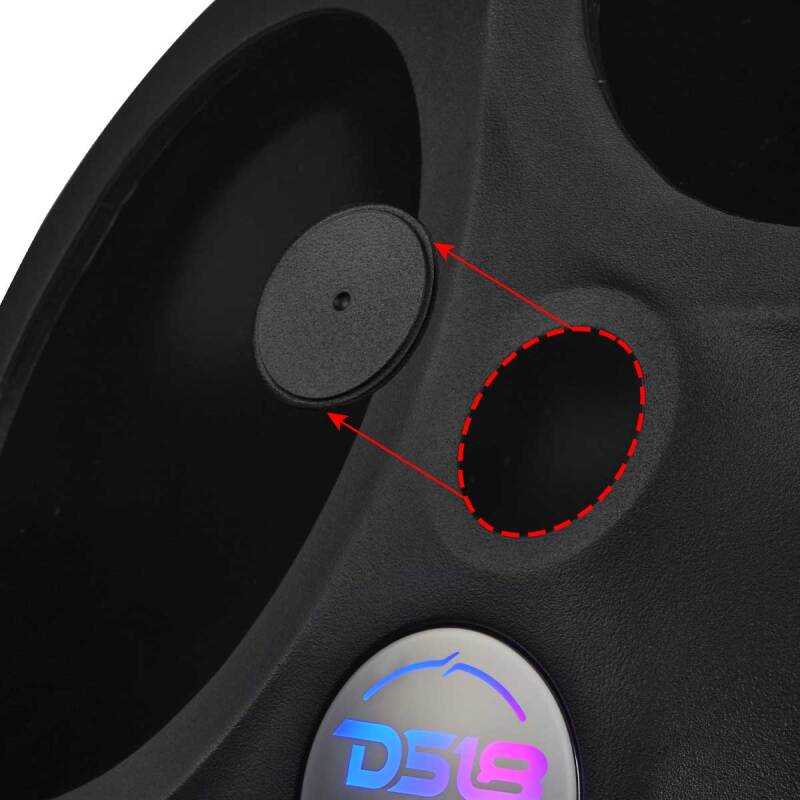 DS18 2015+ Polaris Slingshot Front Fender Dual 8in Speaker Enclosure w/ LEDs (Speakers Not Included)
