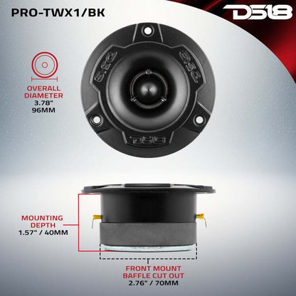 DS18 Pro-X Package w/ Pair of PRO-X6.4BM and a Pair of PRO-TW1X/BK