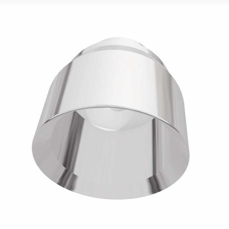 MagnaFlow Tip Stainless Double Wall Round Single Outlet Polished 4.5in DIA 2.5in Inlet 5.75in Length