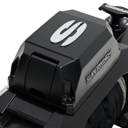 Superwinch 12000 LBS 12V DC 3/8in x 80ft Synthetic Rope SX12SR Winch - Semi Gloss Black