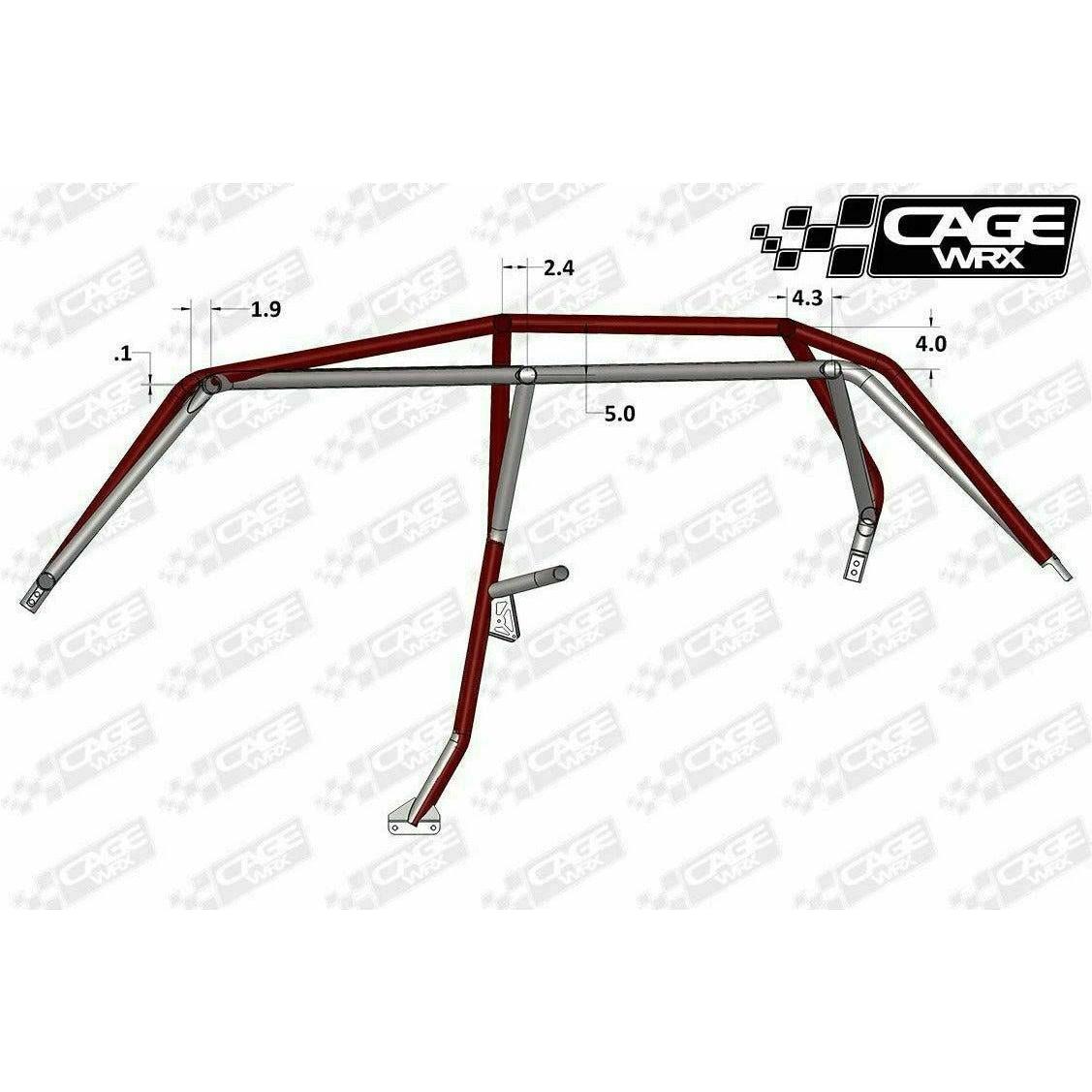 Polaris RZR 4 (2019-2023) Raw Assembled Baja Spec Cage with Roof