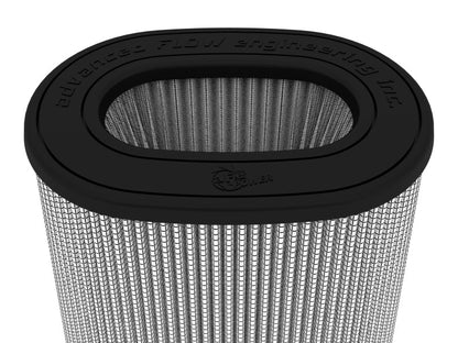 aFe Magnum FLOW Pro DRY S Air Filter 6.75x4.75 Flange 8.25x6.25 Base (Mt2) 7.25x5 Top 8.5 Height