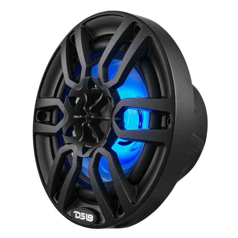 DS18 NXL Series Coaxial Marine Speakers w/ RGB Lights 6.5in 2-Way 100 Watts RMS 4 ohm Black