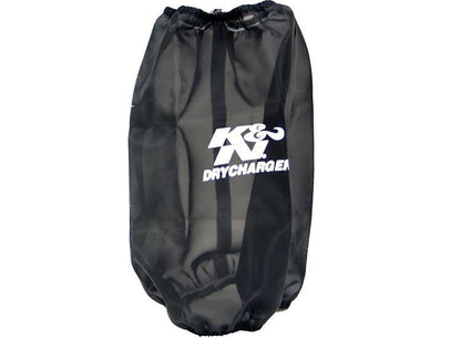 K&N 6.625in Base ID / 5.25in Top ID / 9.5in H Round Tapered Black Drycharger Air Filter Wrap