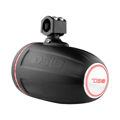 DS18 Marine And Powersports Towers 8in 125 Watts RMS RGB LED Lights Red