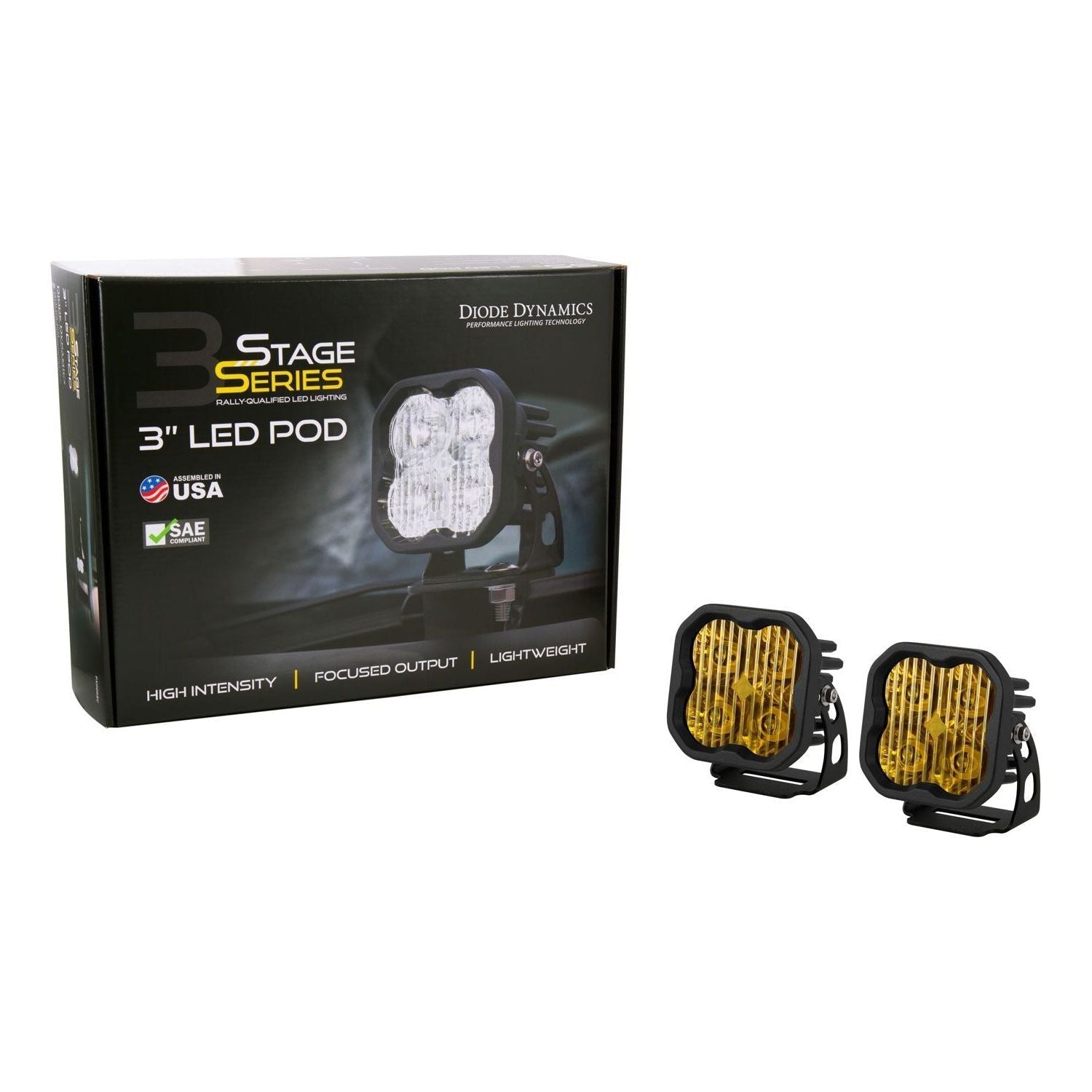 Stage Series 3" Yellow Pro LED Pods (Pair)