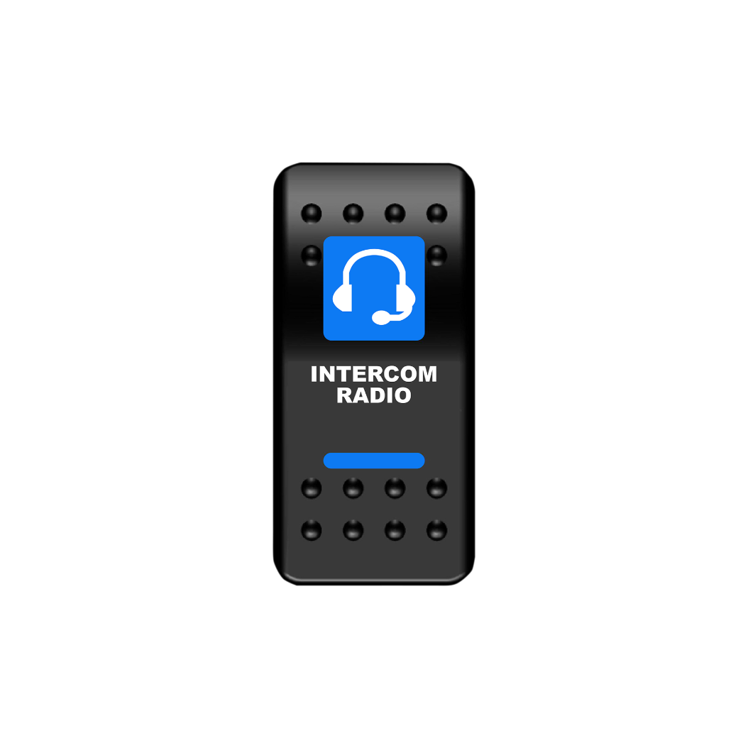 Intercom Radio Rocker Switch (Blue)