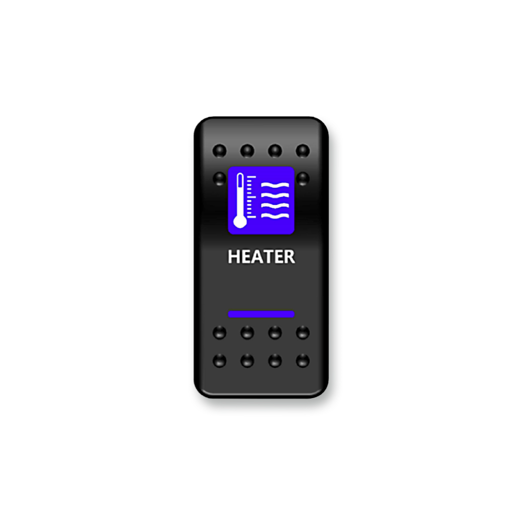 Heater Rocker Switch (Blue)