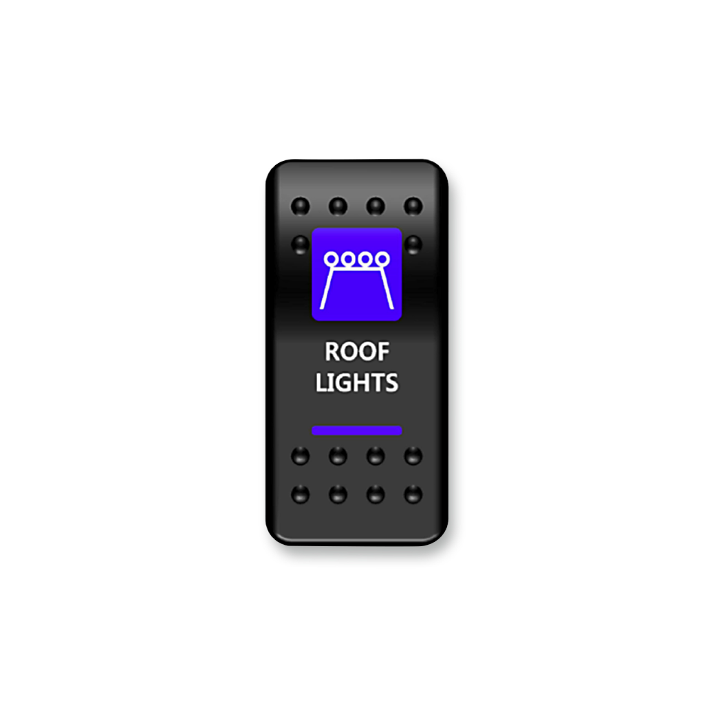 Roof Lights Rocker Switch (Blue)