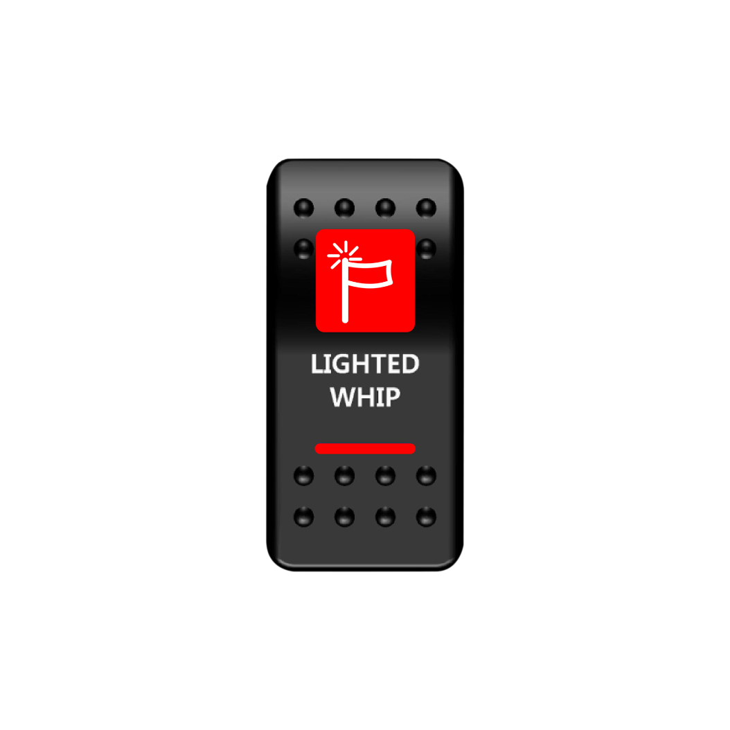 Lighted Whip Rocker Switch (Red)