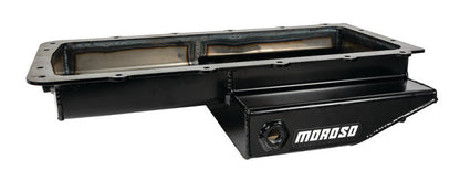Moroso Ford 5.0 Coyote/Cobra (w/Rear Sump) Road Race Baffled Wet Sump 9.5qt 4.5in Steel Oil Pan