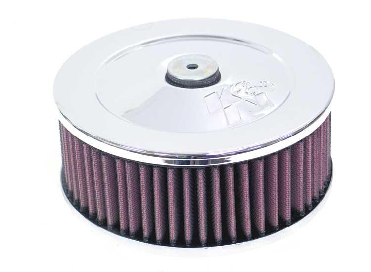 K&N 14in Red Custom Air Cleaner Assembly - 5.125in ID x 14in OD x 2.75in H x 1.25in Drop Base