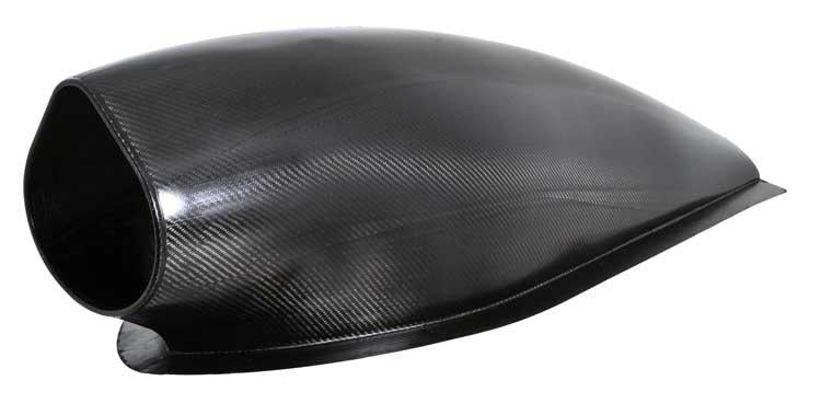 K&N Custom Racing Assembly Carbon Fiber 4in Air Box w/o Base - Large